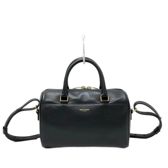 SAINT LAURENT PARIS Classic Baby Duffle Black Leather - Handbag 476-081825 - Picture 1 of 8